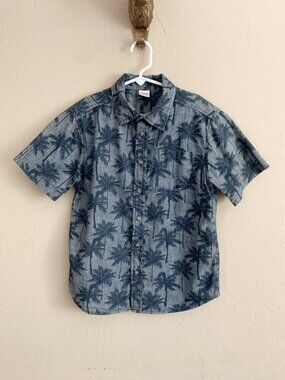 Gymboree Palm Tree Button Down Shirt • 7/8 Years